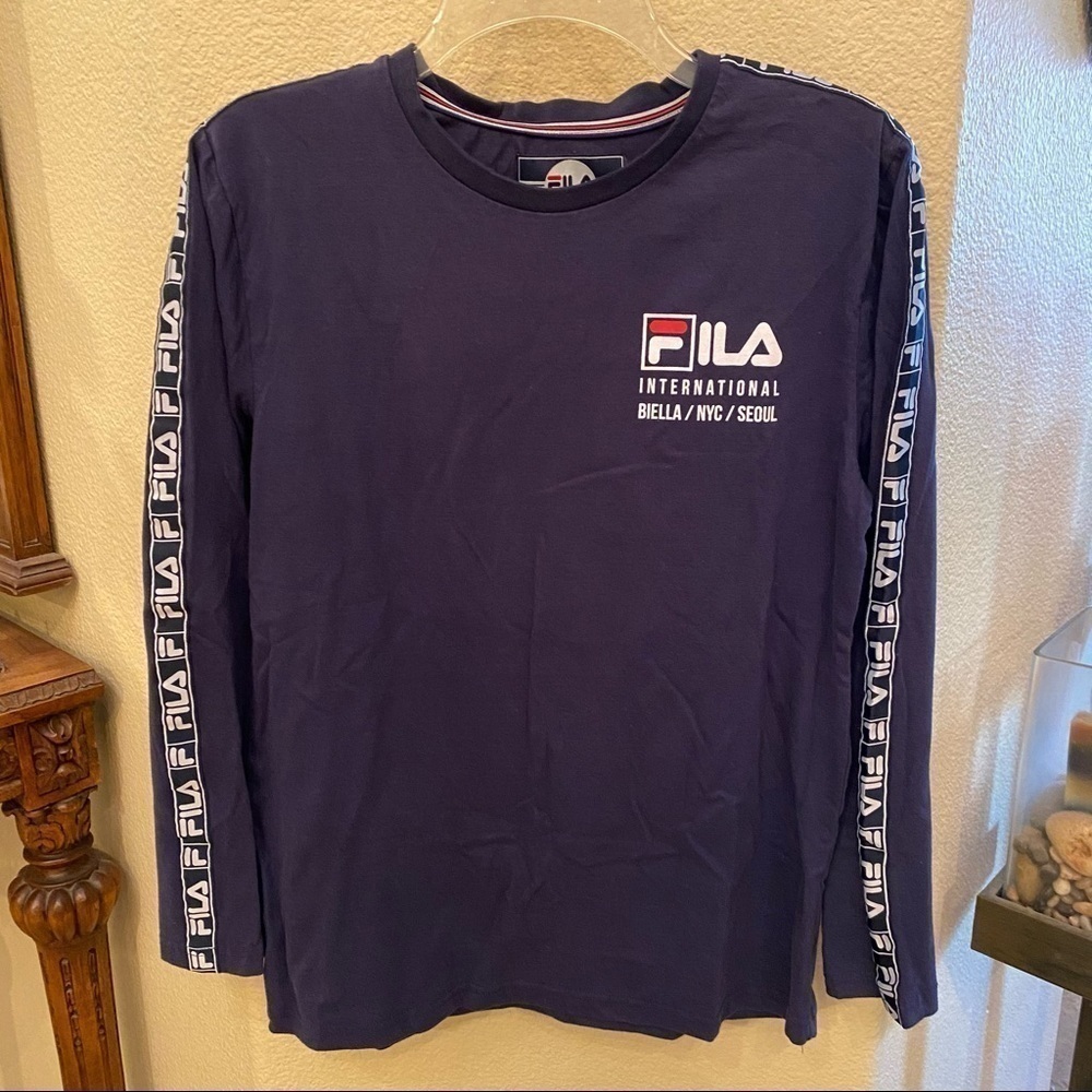 FILA Boys Navy Long Sleeve Top Size XL